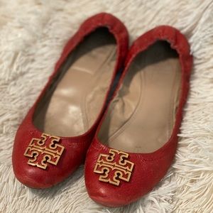 Tory Burch Red Flats